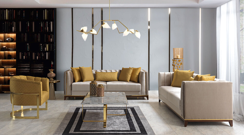 drawing room sofa set design bengaluru - Aarsun