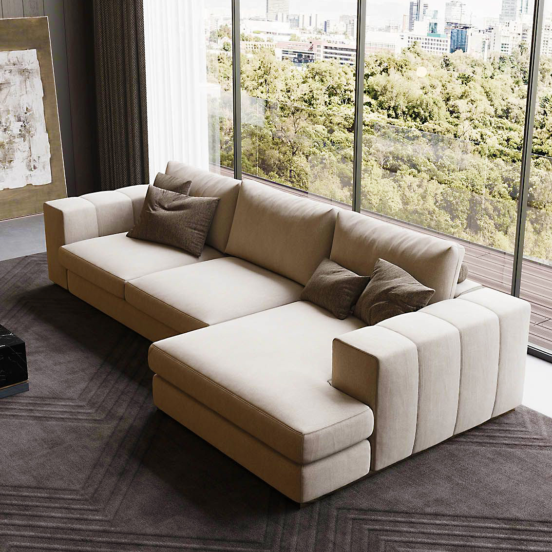 Best Modern L-Shape Sofa Set Buy Online in Karachi Pakistan.
