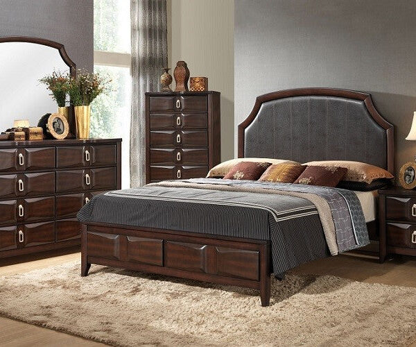 Polish Bedroom Set Leather Cushion Head Board & Classy Polish.