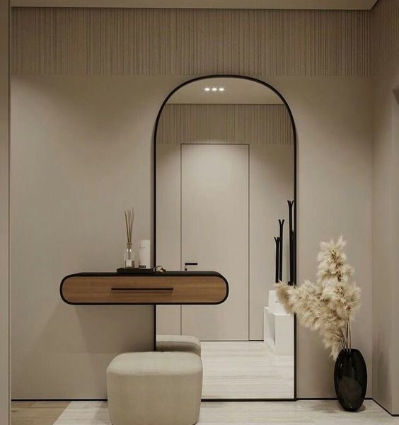 Latest Design Dressing With Full Length Mirror With Hang Table.