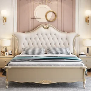 Modern Design Deco Bedroom Set With Classy Wooden Work.