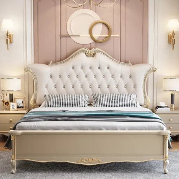 Modern Design Deco Bedroom Set With Classy Wooden Work.
