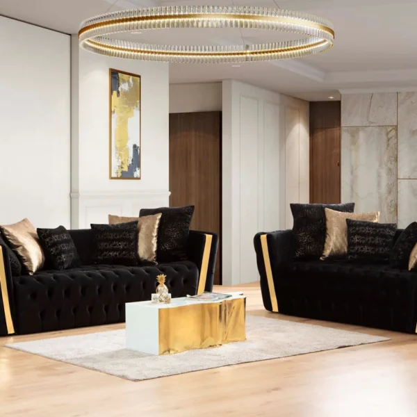 New Latest Design Sofa Set With Modern Oval Shape Arms theme.