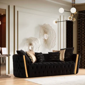 New Latest Design Sofa Set With Modern Oval Shape Arms theme.