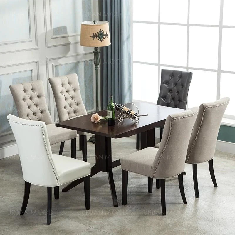 Cushion fabric dining table set