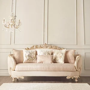 Latest Wooden Victorian Sofa With Classy Wooden Carving Work.