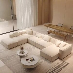 Modern Comfy Design U-Shape Sofa With Seating comfy theme.