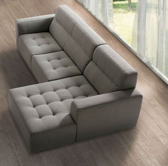 Simple Design Corner Sofa Set With Low Profile theme & Box Work