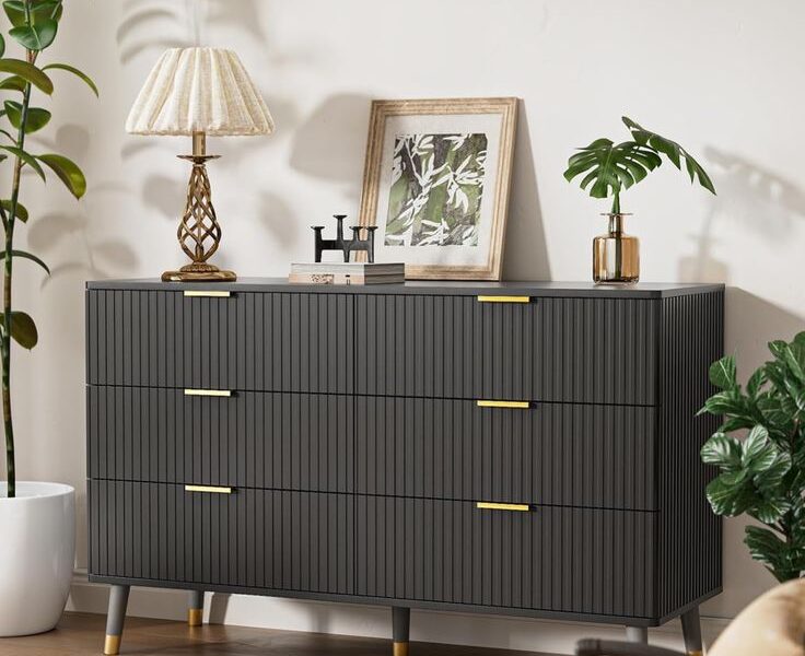 Beautiful Storage Chester Drawer With Gray Deco Color scheme.