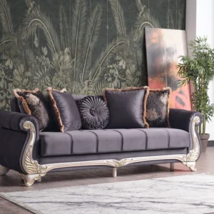 Beautiful Wooden Design Sofa Set With Classy theme & Design.