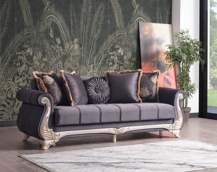 Beautiful Wooden Design Sofa Set With Classy theme & Design.