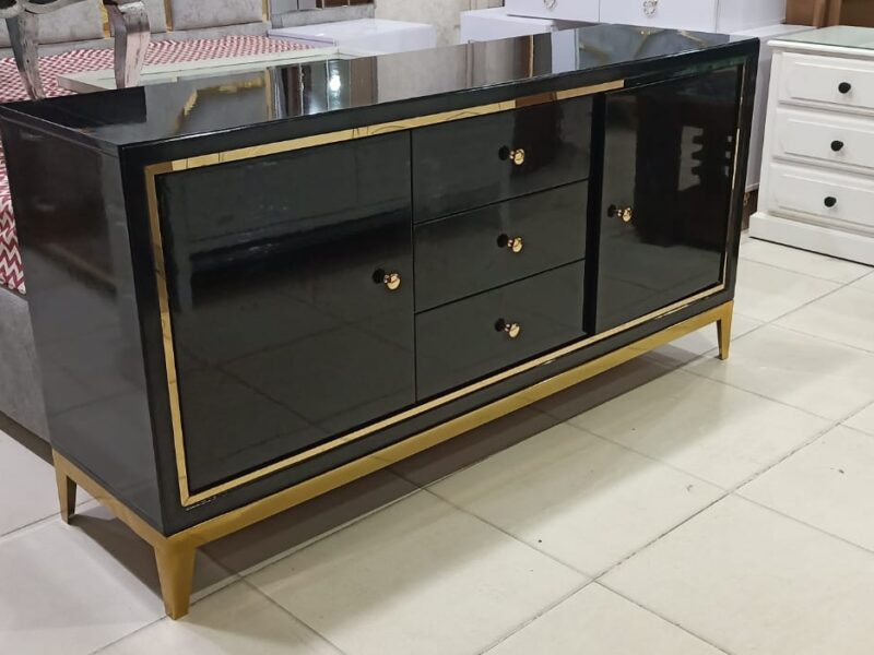 Beautiful Storage Console Table With Classy Deco Paint Work.