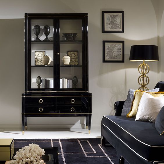 Modern Showcase Design With Finest Black Deco Paint theme.